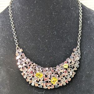 Fabulously Fragmented - Yellow Necklace & Earrings Paparazzi